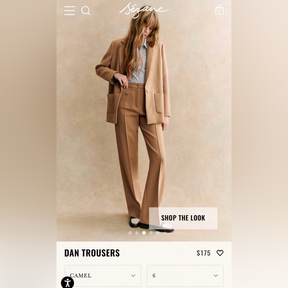 Sezane Dan Trousers Camel